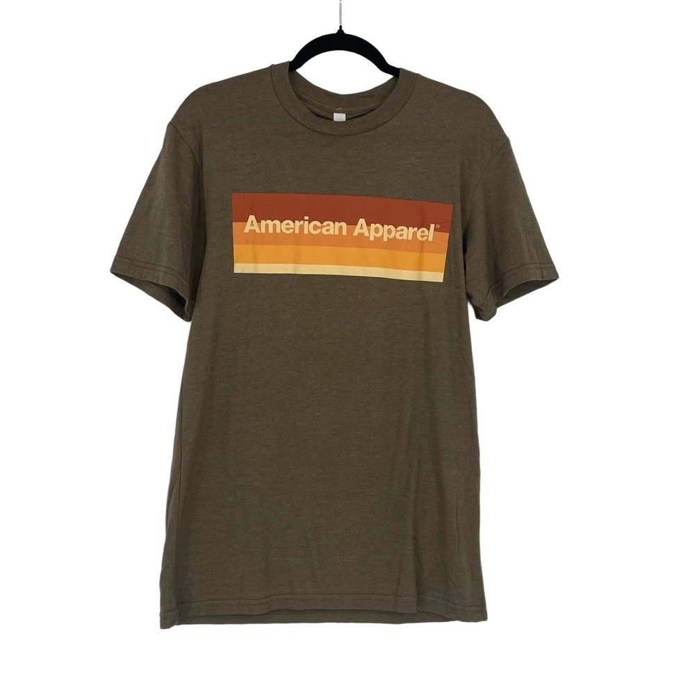 2/30$ American Apparel Mens Short Sleeve Sample Sale Americana Classic Tshirt M
